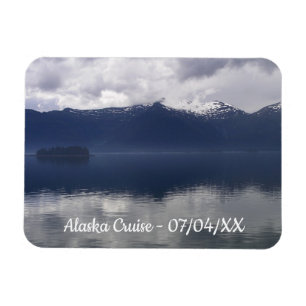 Magnet Flexible Mer d'Alaska brumeuse aux nuances de bleu