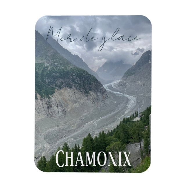 Magnet Flexible Mer de glacé, Chamonix, Mont Blanc, Alpes français (Vertical)