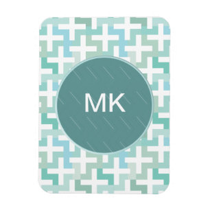 Magnet Flexible Mer vert géométrique