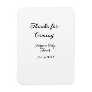 Magnet Flexible Merci à venir baby shower moderne simple typogr