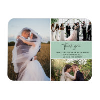 Merci Green Three Photo Collage Mariage