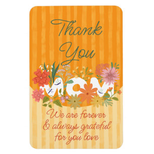 Magnet Flexible Merci MOM gratitude ensoleillé floral