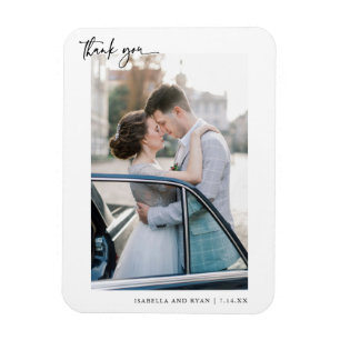 Magnet Flexible Merci photo Mariage de script moderne
