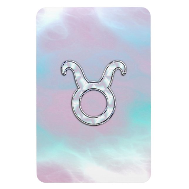 Magnet Flexible Mère de Pearl Taurus Zodiac Astrologie (Vertical)
