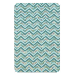 Magnet Flexible Mère de Pearl Turquoise ZigZag