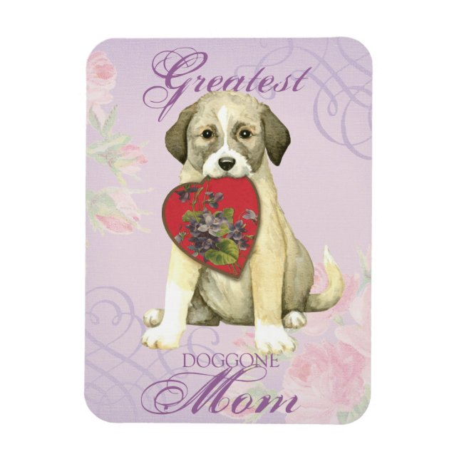 Magnet Flexible Mère du Coeur des Chiens d'Anatolie (Vertical)