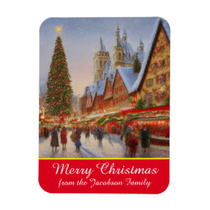 Magnet Flexible Merry Christmas Kitsch Nostalgale marché allemand