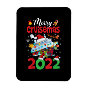 Magnet Flexible Merry Cruisemas Funny Père Noël Cruise Plaid Noël