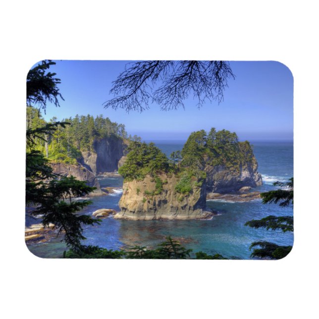 Magnet Flexible Mers, Terres tribales de la nation Makah, Cap (Horizontal)