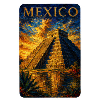 Magnet Flexible Mexique : Souvenir d'art de Chichen Itza au couche