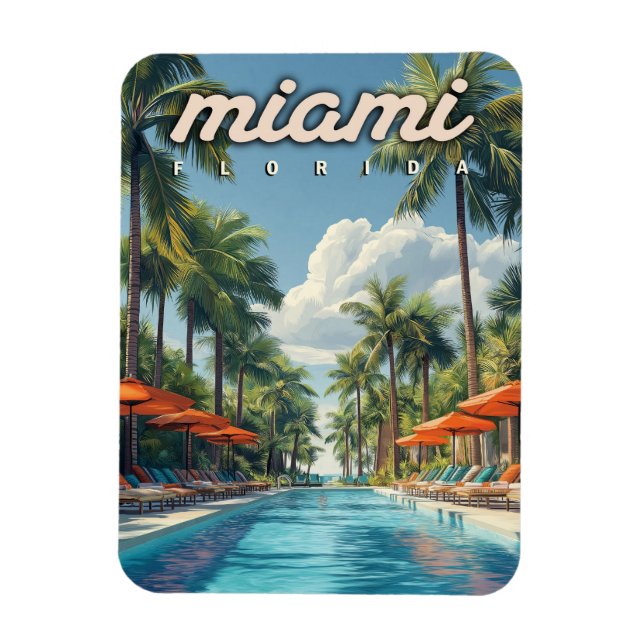 Magnet Flexible Miami Pool Vintage (Vertical)