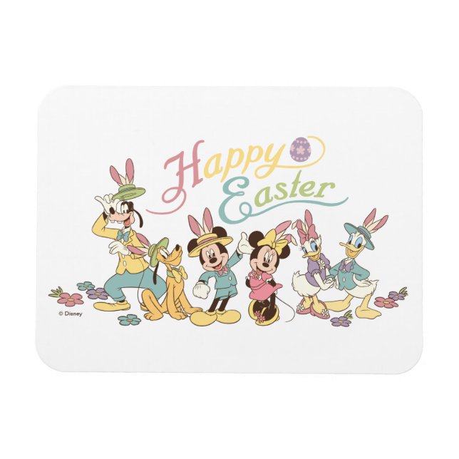 Magnet Flexible Mickey et ses amis | Bonne Pâques (Horizontal)