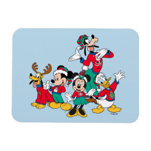 Magnet Flexible Mickey & Friends   Costumes de Noël