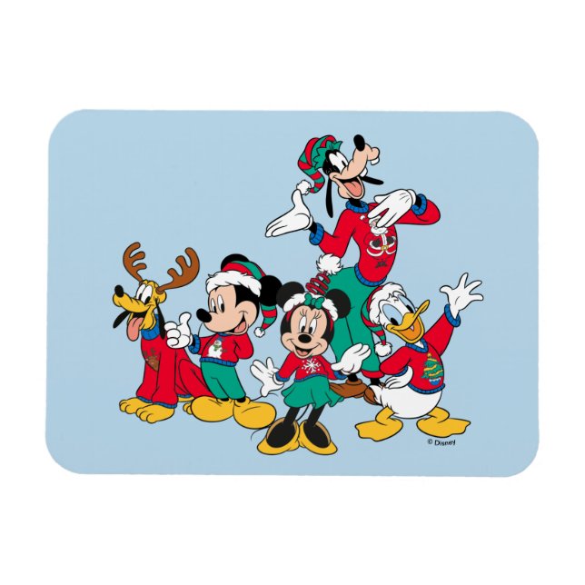 Magnet Flexible Mickey & Friends | Costumes de Noël (Horizontal)