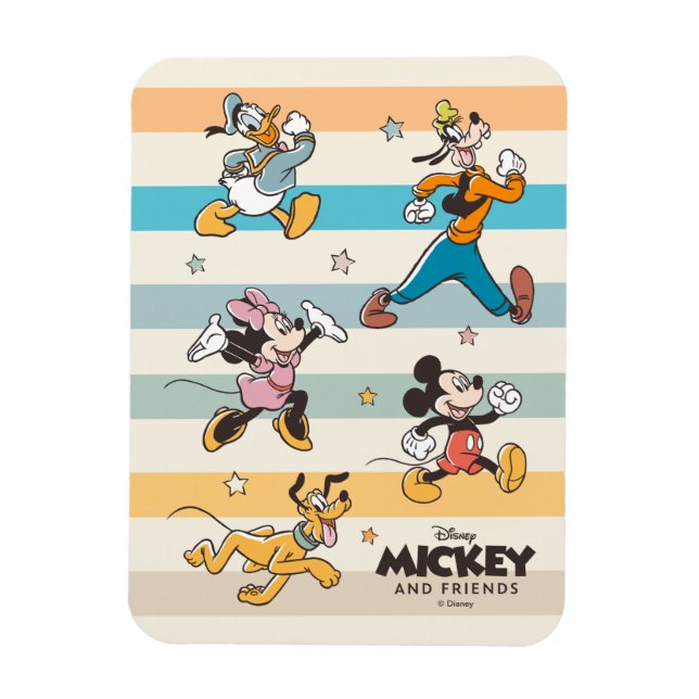 Magnet Flexible Mickey & Friends Retro Stars and Stripes Graphic (Vertical)