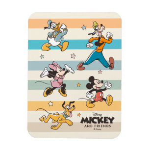 Magnet Flexible Mickey & Friends Rétro Stars and Stripes Graphique