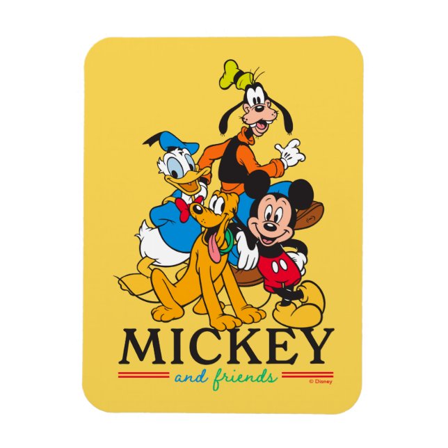 Magnet Flexible Mickey & Friends Vintage Squad Graphic (Vertical)