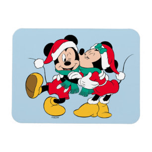 Magnet Flexible Mickey & Minnie   Baisers de Noël