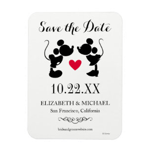 Magnet Flexible Mickey & Minnie Mariage Silhouette Enregistrez l