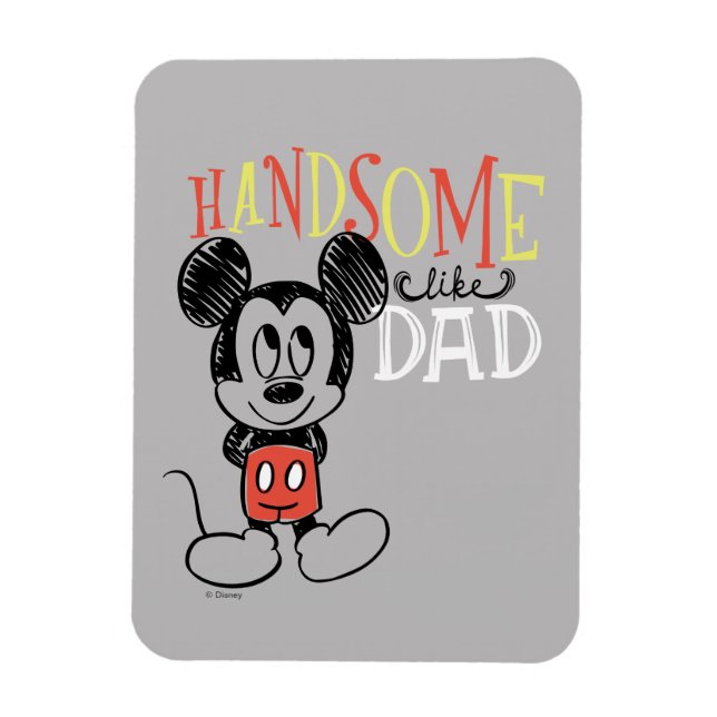 Magnet Flexible Mickey Mouse | Handsom Like Papa (Vertical)