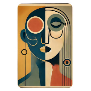 Magnet Flexible Mid Century Art moderne Abstrait Non conforme
