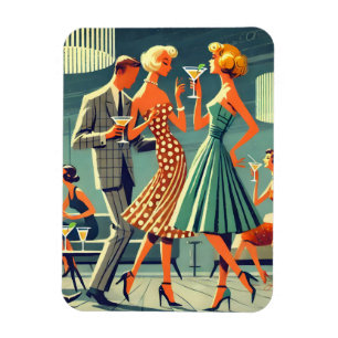 Magnet Flexible Mid Century Modern Martini Dance Cocktail Party