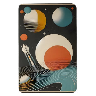 Magnet Flexible Mid Century Space Age Art Galaxy Waves