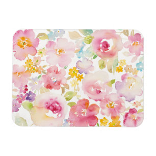 Magnet Flexible Midsummer   Watercolor Pink Floral