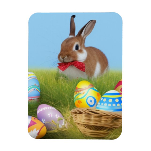 Magnet Flexible Mignonne Bunnyfor Pâques pour une humeur positive (Vertical)