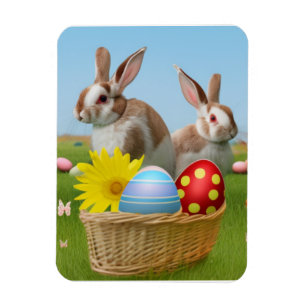 Magnet Flexible Mignonne lapin de Pâques pour une humeur positive