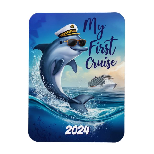 Magnet Flexible Mignonne ma première croisière personnalisée (Vertical)