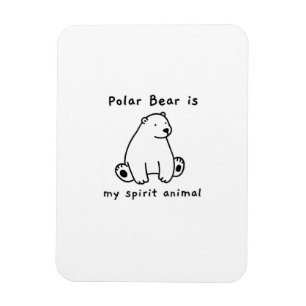 Magnet Flexible Mignonne Ours Polaire Est Mon Esprit Ours Animal O