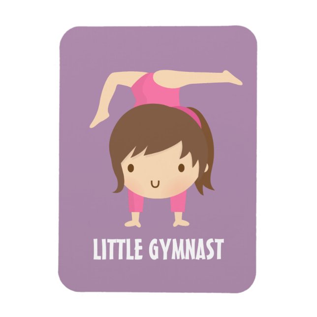 Magnet Flexible Mignonne petite gymnaste fille Gymnastique Pose (Vertical)