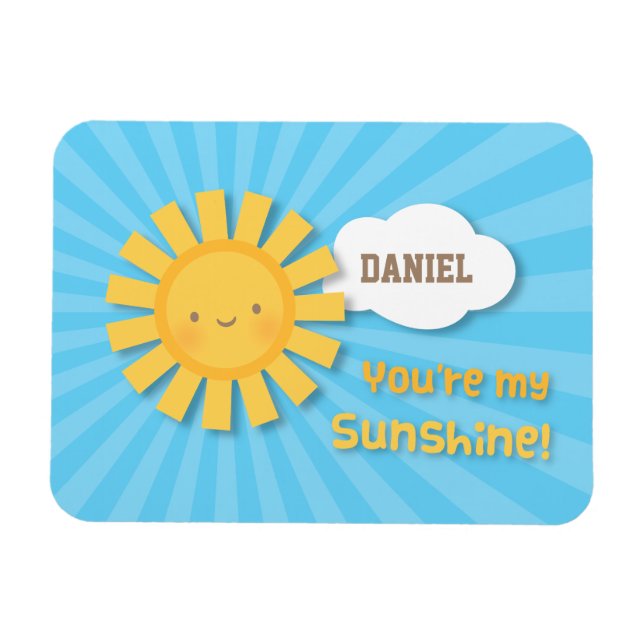 Magnet Flexible Mignonne Tu Es Mon Appréciation Sunshine (Horizontal)