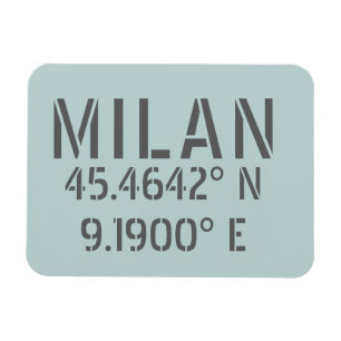 Magnet Flexible Milan Latitude et longitude