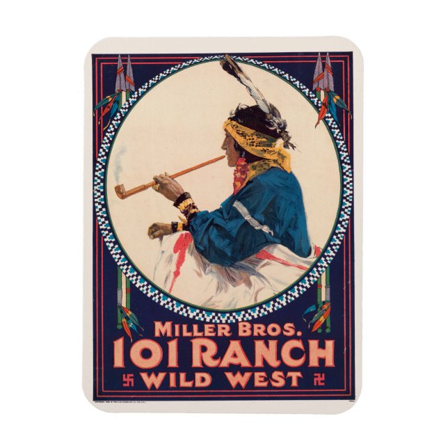 Magnet Flexible Miller Bros 101 Ranch, Poster du Wild West Circus (Vertical)