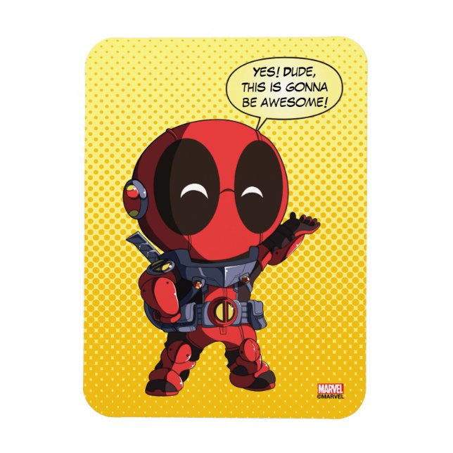 Magnet Flexible Mini Deadpool en armure (Vertical)