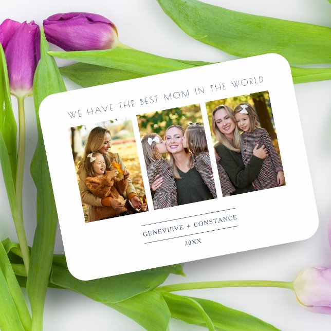 Magnet Flexible Minimal Mom 3 Photos College Keepsake (Créateur téléchargé)