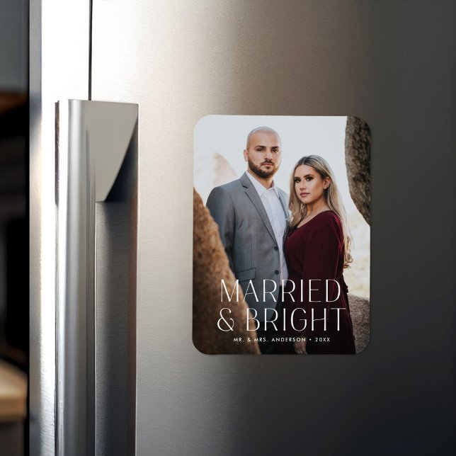 Magnet Flexible Minimalist Married and Bright Photo (Créateur téléchargé)