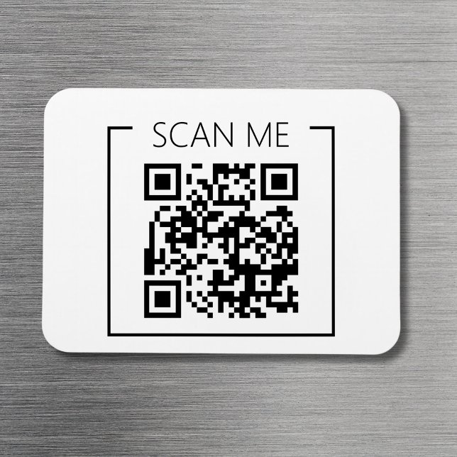 Magnet Flexible Minimalist QR Code Scan Me Business (Créateur téléchargé)
