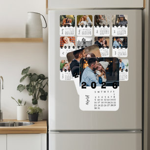 Magnet Flexible Minimaliste moderne août 2026 Calendrier photo