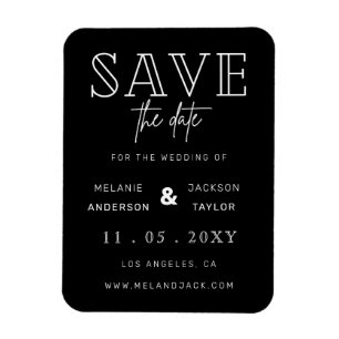 Magnet Flexible Minimaliste stylish manuscrit Enregistrer la date