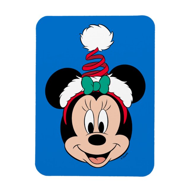Magnet Flexible Minnie Mouse | Chapeau de Noël mignon (Vertical)