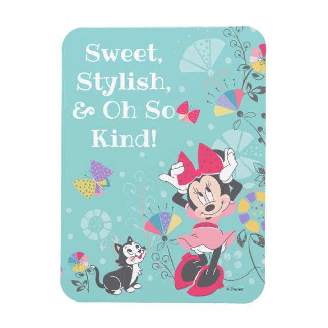 Magnet Flexible Minnie Mouse & Figaro - Bonne fête des mères (Vertical)