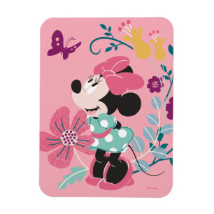 Magnet Flexible Minnie Souris & Fleurs - Bonne Fête des Mères