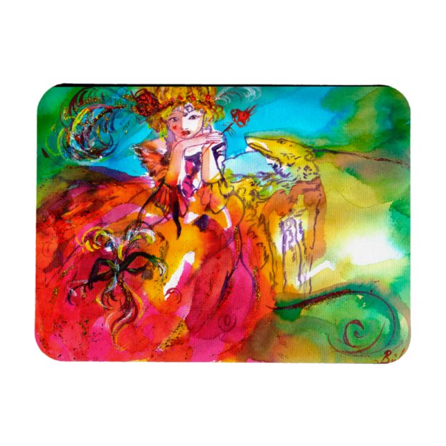 Magnet Flexible MIRANDOLINA / Masques de Carnaval vénitien (Horizontal)