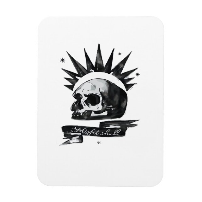 Magnet Flexible Misfit Skull Creative Character Art Style  (Vertical)