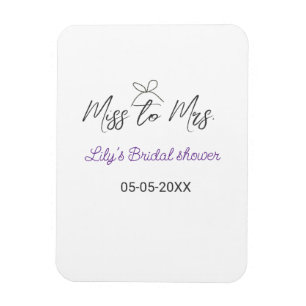Magnet Flexible Miss to Mrs enterrement de vie de jeune fille ajou