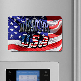 Magnet Flexible Missouri Picture et USA Text