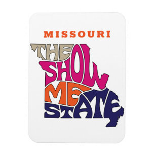 Magnet Flexible Missouri State Surnom Word Art